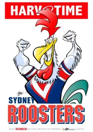 Sydney Roosters, NRL Mascot Harv Time Poster