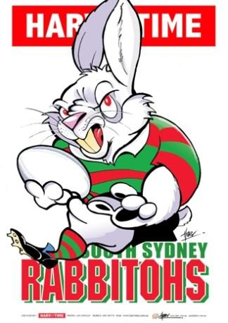 South Sydney Rabbitohs, NRL Mascot Harv Time Poster