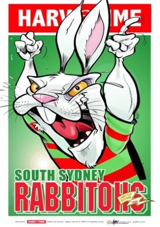 South Sydney Rabbitohs, NRL Mascot Harv Time Poster #21 (Premiership number)
