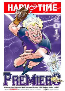 Melbourne Storm, 2017 NRL Premiers, Harv Time Poster #11