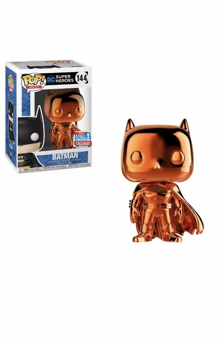 DC COMICS Batman ORANGE CHROME BATMAN #144 FUNKO POP! Vinyl NYCC
