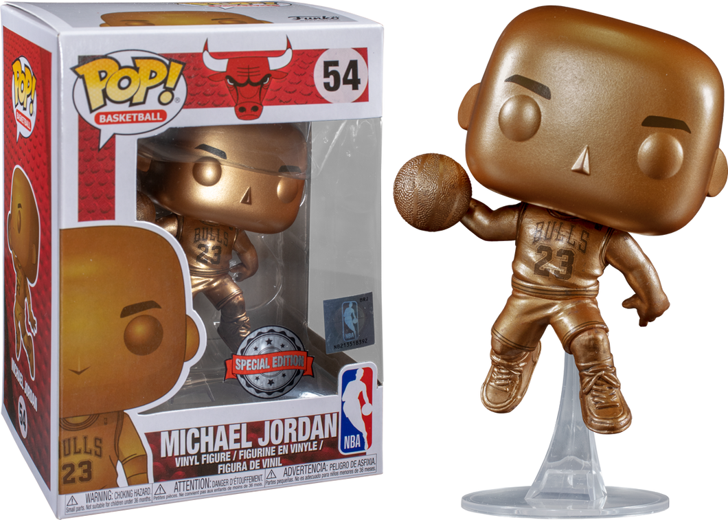 NBA: Bulls - Michael Jordan Bronzed US Exclusive Pop! Vinyl #54